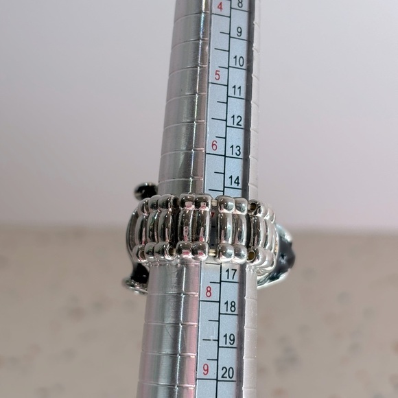 Black Elephant Ring with Stretch Comfort Band - Picture 8 of 9